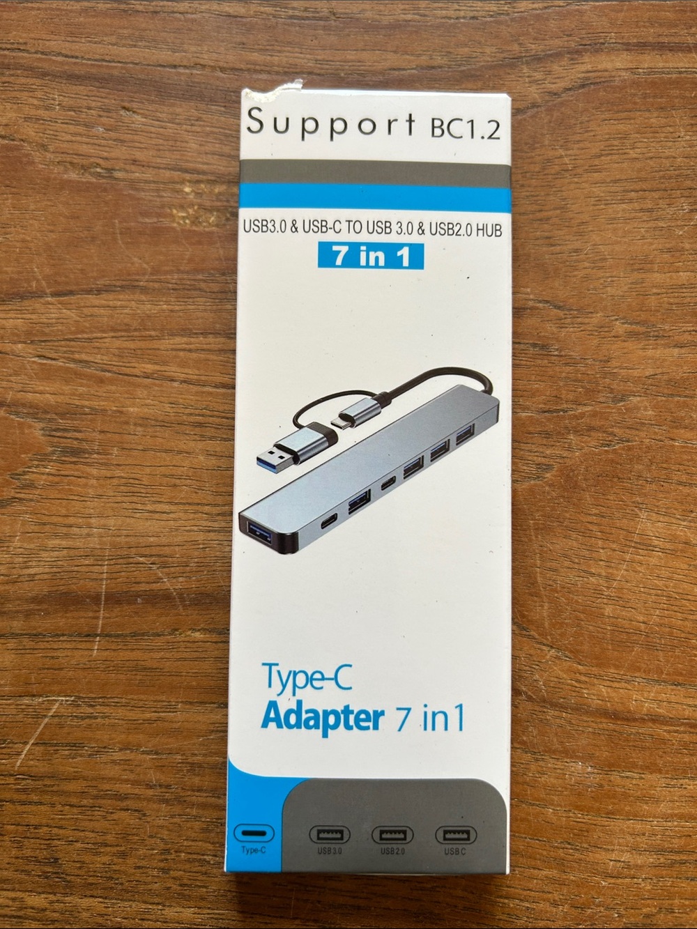 Type-C Adapter 7-in-1 USB Hub - Silver
